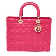 Pre-owned Leather totes Dior Vintage , Pink , Dames