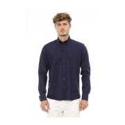 Blauw Katoenen Knoop-Down Shirt Baldinini , Blue , Heren