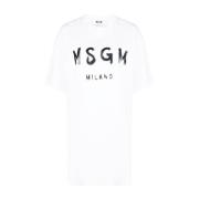 Stijlvolle T-shirts en Polos Msgm , White , Dames