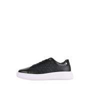 Stijlvolle Leren Sneakers Calvin Klein , Black , Dames