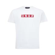 Witte Katoenen T-Shirt Dsquared2 , White , Heren