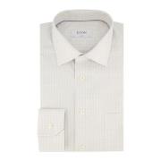 Beige Classic Fit Business Overhemd Eton , Beige , Heren