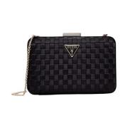 Gevlochten Twiller Clutch - Schoudertas Guess , Black , Dames