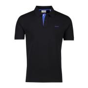 Zwart poloshirt korte mouw Gant , Black , Heren