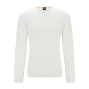 Witte Ronde Hals Trui Hugo Boss , White , Heren