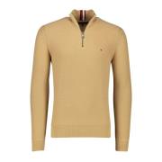 Bruine half zip trui Tommy Hilfiger , Brown , Heren