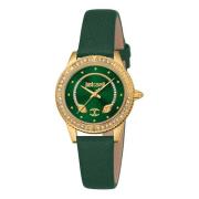 Groene Leren Analoge Horloge Just Cavalli , Green , Dames