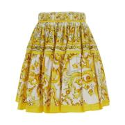 Gele Maiolica Korte Rok Dolce & Gabbana , Yellow , Dames