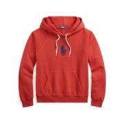 Rode hoodie met Pony-logo Ralph Lauren , Red , Dames