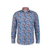 Blauw Casual Overhemd met Print A fish named Fred , Multicolor , Heren
