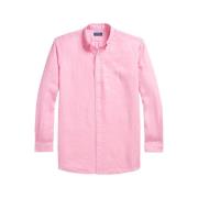 Casual Roze Linnen Overhemd Ralph Lauren , Pink , Heren