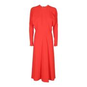 Stijlvolle Midi Jurk Victoria Beckham , Red , Dames