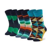 3-Pack Patroon Sokken - Multicolor Happy Socks , Multicolor , Dames
