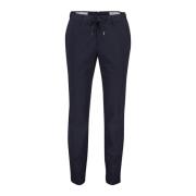 Slim Fit Chino Broek Donkerblauw Alberto , Blue , Heren