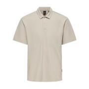 RLX SS Polo Silver Lining Beige Only & Sons , Beige , Heren