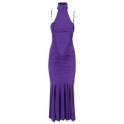 Elegante Organzino Jurk Versace Jeans Couture , Purple , Dames