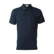 Blauw Katoenen Poloshirt Regular Fit James Perse , Blue , Heren