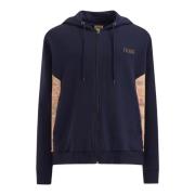 Navy Blauwe Hoodie Geo Classic Design Alviero Martini 1a Classe , Blue...