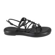 Chunky Flat Sandalen Studio Amelia , Black , Dames