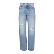 Casual Baggy Jeans Icon Denim , Blue , Dames