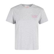 Katoenen Crew Neck T-shirt MC2 Saint Barth , Gray , Dames