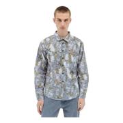 Gestructureerde Weef Hart Shirt Brain Dead , Multicolor , Heren