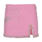 Satin Gewikkelde Katoenen Jurk DES Phemmes , Pink , Dames