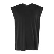 Sleeveless Tops A Paper Kid , Black , Heren