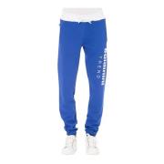 Sportieve Fleece Broek met Logo Baldinini , Blue , Heren