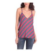 Gestreepte V-hals Top Silvian Heach , Multicolor , Dames