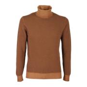 Merino High Neck Sweater Circolo 1901 , Brown , Heren