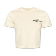 T-shirt met logo Amiri , Beige , Dames