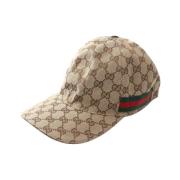 Pre-owned Fabric hats Gucci Vintage , Beige , Dames