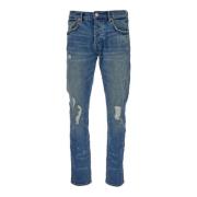 Blauwe Thrashed Jeans Purple Brand , Blue , Heren