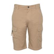 Cargo Shorts - Multipockets Schott NYC , Beige , Heren