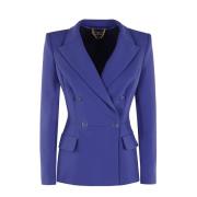 Stijlvolle Jas voor Vrouwen Elisabetta Franchi , Blue , Dames