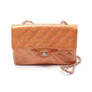 Pre-owned Leather chanel-bags Chanel Vintage , Orange , Dames