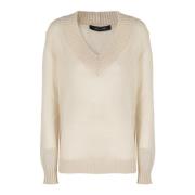 Stijlvolle Gebreide Kleding Collectie Federica Tosi , White , Dames