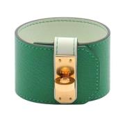 Pre-owned Leather bracelets Hermès Vintage , Green , Dames
