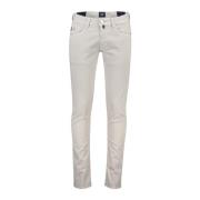 Grijze Katoenen Slim Fit Broek Tramarossa , Gray , Heren