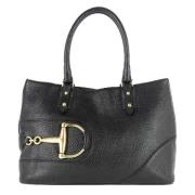 Pre-owned Leather totes Gucci Vintage , Black , Dames