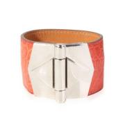 Pre-owned Fabric bracelets Hermès Vintage , Orange , Dames