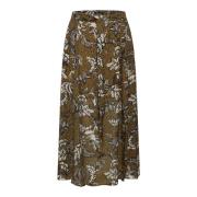 Bruin Bloemenprint Rok Bruuns Bazaar , Multicolor , Dames