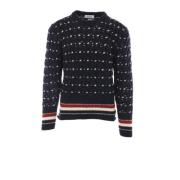 Blauwe Kabeltrui Thom Browne , Multicolor , Heren