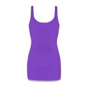 Korte Crinkle Jurk voor Vrouwen MC2 Saint Barth , Purple , Dames