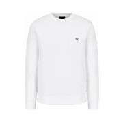 Heren Katoenen Sweatshirt Essentials Collectie Armani , White , Heren