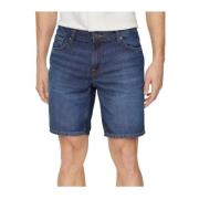 Denim Slim Stretch Bermuda Shorts Guess , Blue , Heren