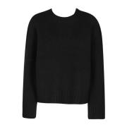 Gestructureerde Crew Neck Sweater Helmut Lang , Black , Dames