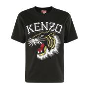 Klassiek Varsity T-shirt Kenzo , Black , Heren