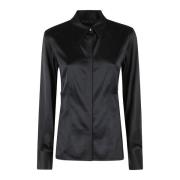 Stijlvolle Seamed Slash Shirt Helmut Lang , Black , Dames